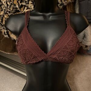 Aerie Lace Bralette in Deep Plum